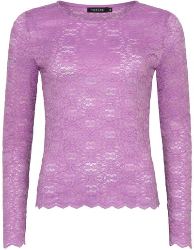 Ydence Top Loiza Tops & T-shirts Dames - Shirt - Lila - Maat S