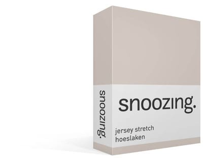Snoozing jersey stretch hoeslaken - 70/80x200/220 cm - Eenpersoons - Zand