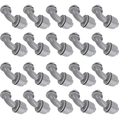 20 STUKS Vloeistofdichte Connector 3/4 Inch NPT 90 Graden Leidingfittingen voor PVC Flexibel Niet-Metallisch