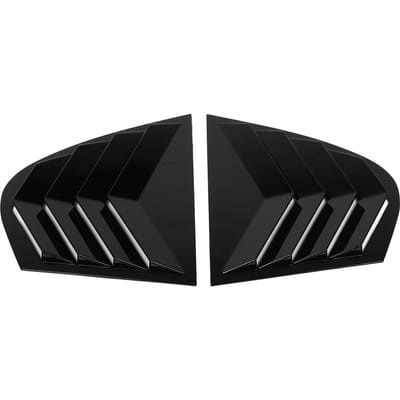 Set Auto Achterruit Jaloezie Cover Sierlijst Stijlvolle Achterzijruit Louver Ventilatie Sierlijst voor 5 Serie zwart
