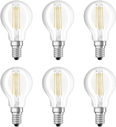 Osram LED SST Classic P45 Lamp E14 - 5W 470lm 4000K 230V - Ø45mm - Geschikt voor wandlampen, plafonnières, keukens - 6 stuks