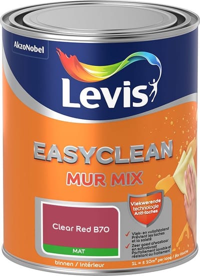 Levis - Easyclean Mur Mat Mix - Clear Red B70 - Mengverf - 1 L