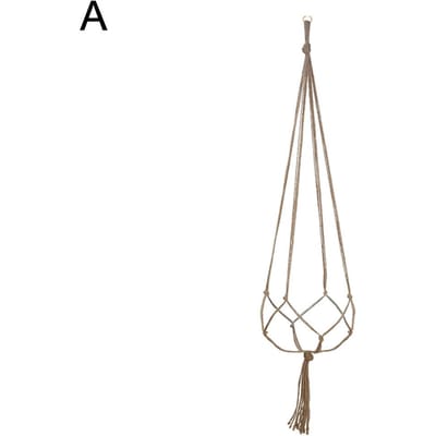 1 stuks Gevlochten Touw Hangmand Bloempot Stro Macramé Net Hanger Tuin Houder Handwerk Plant Balkon Decor Accessoires