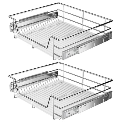 Keukenkast Organizer met Antislipmat en Ladeverdeler - Set van 2 - Gootsteenkast Organizer