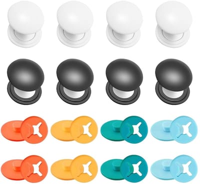 Dailygoods- Startnummermagneten 16 Stuks - Magnetische Clips - Startnummerhouders - Magnetische Drukknopen - Stoffen Knopen - Zwart Kunststof - Startnummerhouder