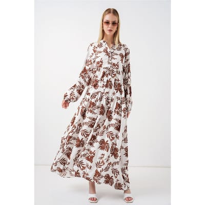 Gepubliceerd V-hals Maxi Jurk