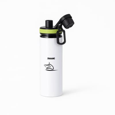 Hacebo® - Roeien met eigen naam waterfles met draaidop groen - Sport - Roeiers - Sport - water fles - 850ML