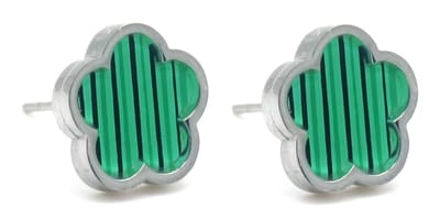 Oorbellen - oorknopjes - RVS - sieraad - oorsieraad - accessoire - zilverkleurig - groen - hip - trendy - tijdloos - chique - feest - cadeau - vrouwen - dames - unisex