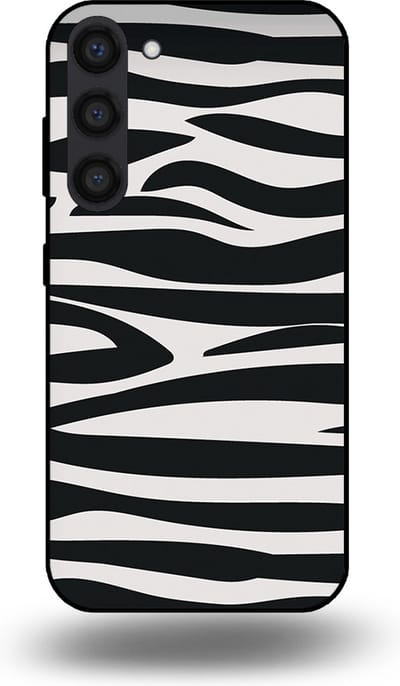 Smartphonica Telefoonhoesje geschikt voor Samsung Galaxy S23 Plus met zebra opdruk - TPU backcover case met zebra print design - Zwart Wit geschikt voor Samsung Galaxy S23 Plus