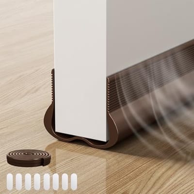 Draught Excluder voor Deuren, 93 cm met Dubbele Dichting - Bescherming Tegen Geluid, Vocht en Insecten