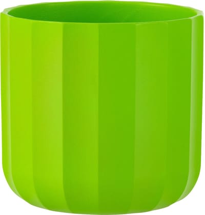 J-Line bloempot Summer - keramiek - groen - medium - 2 stuks - Ø 15 cm