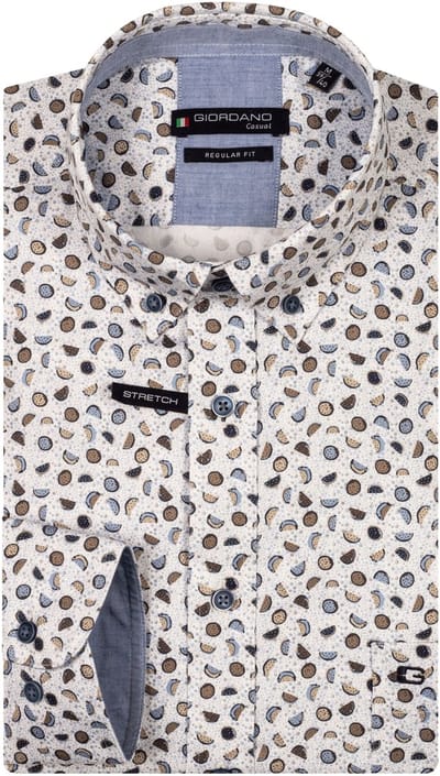 Giordano Casual hemd lange mouw Blauw Ivy Long sleeve button down s 517042/60