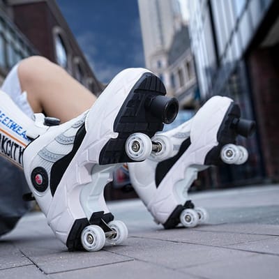 Wegren Schoenen Vierwiel Student Kinderen Skates Jongens en Meisjes Afneembare Sneakers met Wielen 38