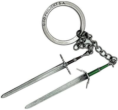 Good Loot The Witcher III: Wild Hunt Keychain Geralt Two Swords Keyrings