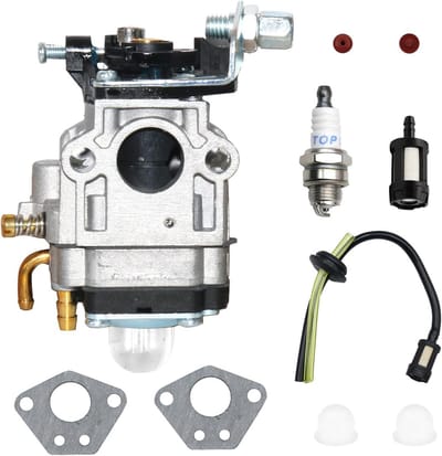 Dailygoods- Vergaser 10-delig set - Carburateur - Bosmaaier 52 cc/49 cc/43 cc - Afdichtingen/filters/slangen - Hoogwaardige aluminiumlegering - Duurzaam en robuust