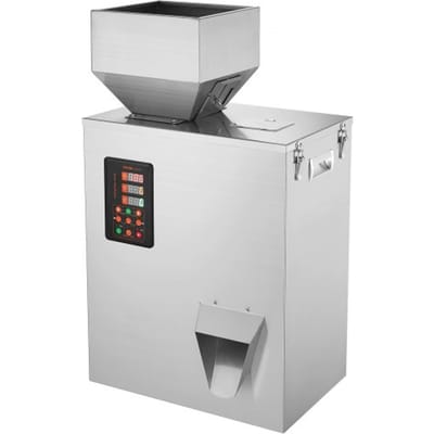 VEVOR Poedervulmachine, 0,022-1,1 lbs/10-500 g Automatische intelligente deeltjesweegmachine, vulmachine voor flessenzakken, poedervuller en deeltjesdispenser voor thee, zaden, granen, poeder, meel, bonen, gli