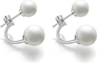 Oorbellen Zilver - Dubbele Parel - Double Dots