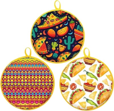 Tortilla Warmer - Pannenkoek Houder - Voedsel Warm Houden - Magnetron Geschikt - 31 Centimeter - Meerkleurig
