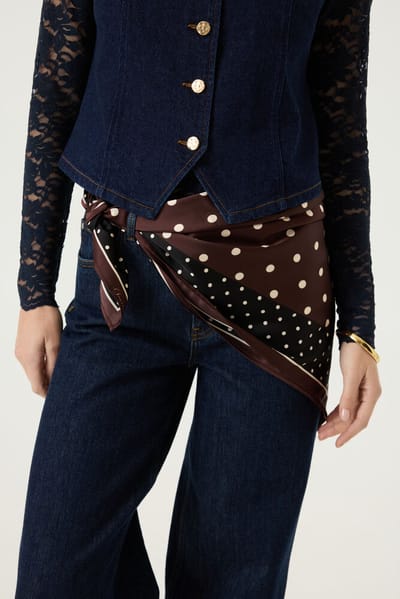 GARCIA Dames Print Sjaal Bruin