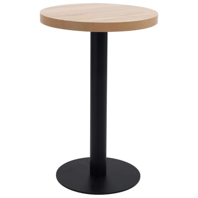 vidaXL - Bistrotafel - 50 - cm - MDF - lichtbruin