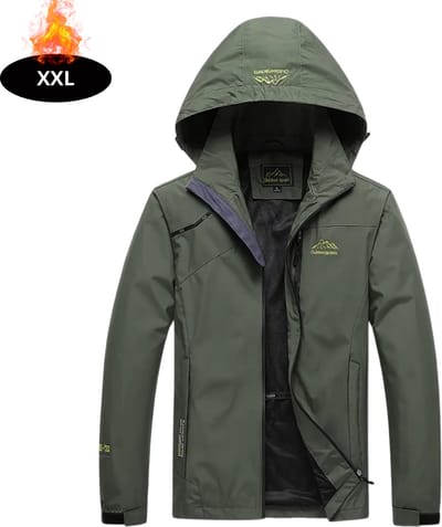 Livano Windjas Heren - Parka - Lente & Herfst - Jas - Volwassen - Windjack - Windbreaker - Outdoor - Legergroen - XXL