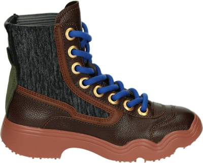 4ccccees - 4CS107005 SANHO CURLA - Hoge sneakersVeterbootsDames veterschoenenDames sneakersHalf-hoge schoenen - Kleur: Bruin - Maat: 38