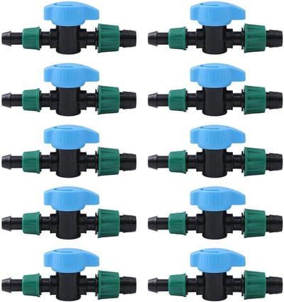 Tuinirrigatieset - Druppelirrigatie Onderdelen - Planten Water Geven - Anti-Drop Fittingen - 10 Stuks - Grijs