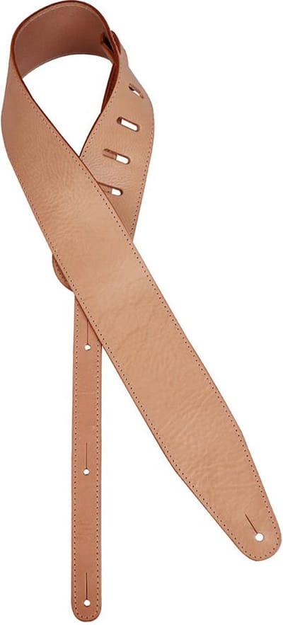 Gaucho GST-952-NT gitaarriem, topkwaliteit Europees leder, 7cm. breed, naturel, made in Italy
