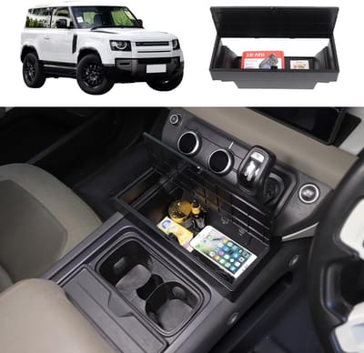 Opbergbak voor Center Console met Deksel voor Defender 90 110 130 (2020-2025) - Interieur Accessoires, Organizer, Auto Opbergoplossingen