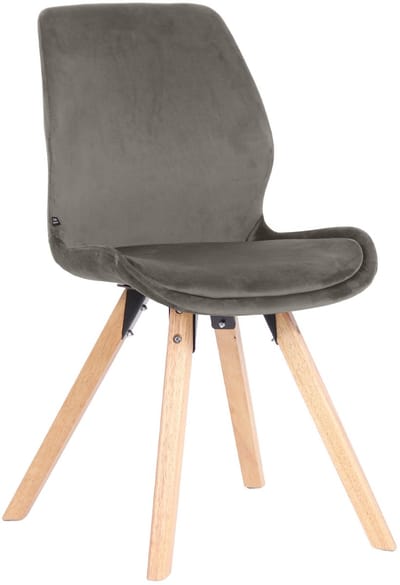 CLP Luna Eetkamerstoel - Modern - Rugleuning - 136 kg - Fluweel/grijs
