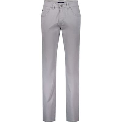 Gardeur Broek Bill Fine Pattern Cotton Comfort Stretch Soft Wash-out Effects Licht Grijs / male