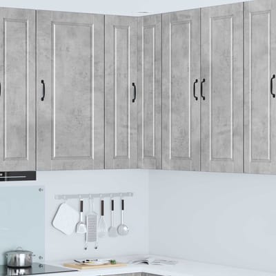 vidaXL Wandhoekkast PORTO Beton Grijs 57 x 57 x 100 cm Bewerkt hout