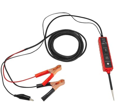 Schakelcircuittester - Stroomtester - Auto Onderhoud - 6-24V Spanningsbereik - 4 Meter Kabel - Rood