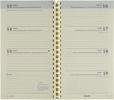 Brepols agenda 2026-2027 - Interplan VULLING - Schoolagenda - 16 maanden - 1 week op 2 pagina's - Navulling - 9 x 16 cm