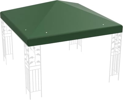 KOMFOTTEU Vervangend dak voor paviljoen, 3 x 3 m, waterdicht, paviljoendak, vervangende hoes, beschermkap, dakzeil, paviljoenzeil voor tuin, paviljoen