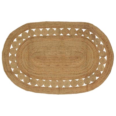 vidaXL - Gebied - Tapijt - Naturel - 152 - x - 245 - cm - Jute