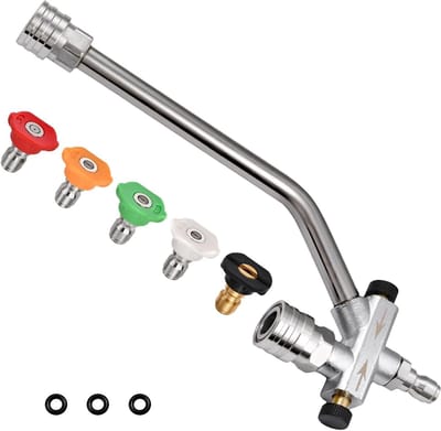 Dubbele Connector - Drukspuit Adapter - Reiniging Gemak - Roestvrij Staal - 1/4 Inch - Zilver
