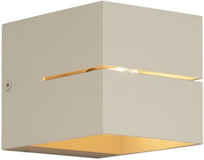QAZQA transfer - Moderne Wandlamp voor binnen - 1 lichts - L 9.7 cm - Beige - Woonkamer | Slaapkamer | Keuken