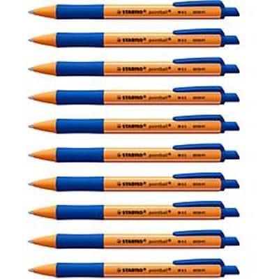 STABILO pointball - Balpen - Navulbaar - Blauw - Doos Met 10 Stuks