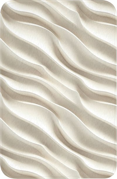 WC mat 40x60 cm - Antislip - Diagonaal - Golven - Crème - Toiletmat - Vloermat - Douchemat - Toilet tapijt - Toiletmatten