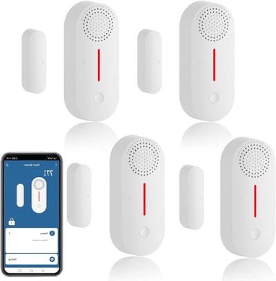 Slimme Deursensor - Contact Alarm - Huis Beveiligen - Instelbaar Volume - 4 Stuks - Zwart