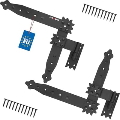 Hoekband 250 x 230 mm voor Raamluiken en Deuren - Zwart Gepoedercoat