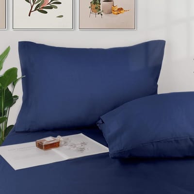 Famanu - 2-pack kussenslopen, 100% katoen 400 draad ademende kussensloop pillow cover, 40 x 70 cm,
