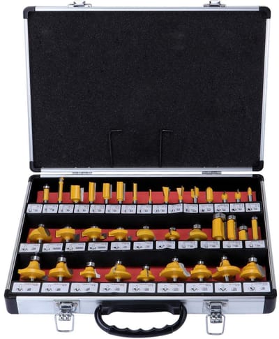 35 STKS 6.35mm 1/4 "Schacht TCT Wolfraam Carbide Getipt Router Bit Set - Woodwooking Router Cutters