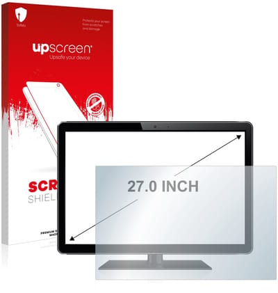 upscreen - Screenprotector voor Alles-in-één PC's mit 27 inch Schermen [598 mm x 336 mm, 16:9] - Folie Beschermfolie transparant