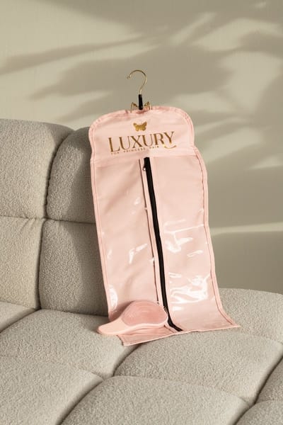 Luxe Opbergcase met Hanger & Borstel – Beschermhoes voor Hair Extensions - Luxury For Princess