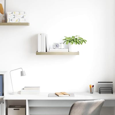vidaXL - Wandschap - zwevend - 60x23,5x3,8 - cm - MDF - eikenkleurig
