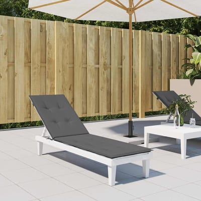 vidaXL - Terrasstoelkussen - (75+105)x50x4 - cm - antracietkleurig