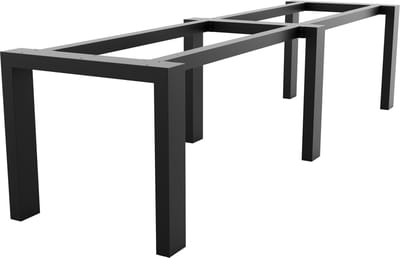 MetaloPro Tafelonderstel Etamin Extreme Long – Zwart Stalen Frame voor Grote Industriële Tafels – Robuust en Modern Onderstel voor Eet- en Werktafels 300x80x72cm