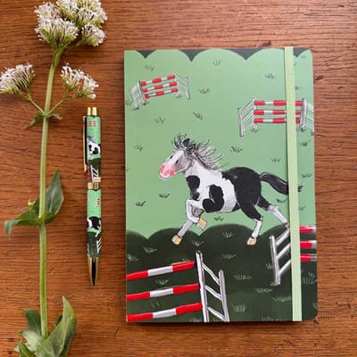Alex Clark Large Chunky Notebook Jumps~ A5 Softcover Notitieboek Paard